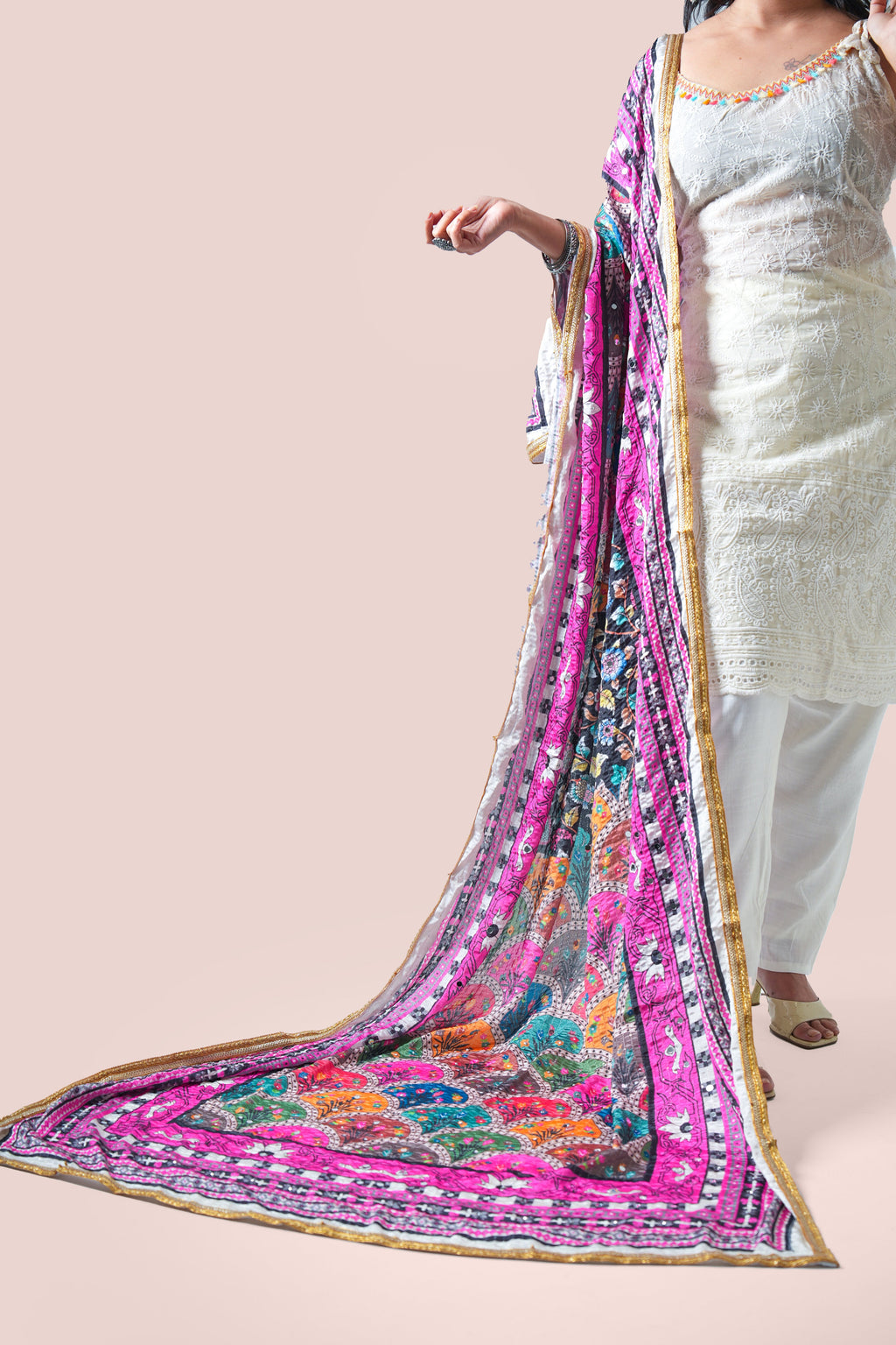 Gulrang Chinon Dupatta