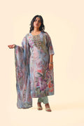 Floral Aquarelle Kurta Set with Dupatta