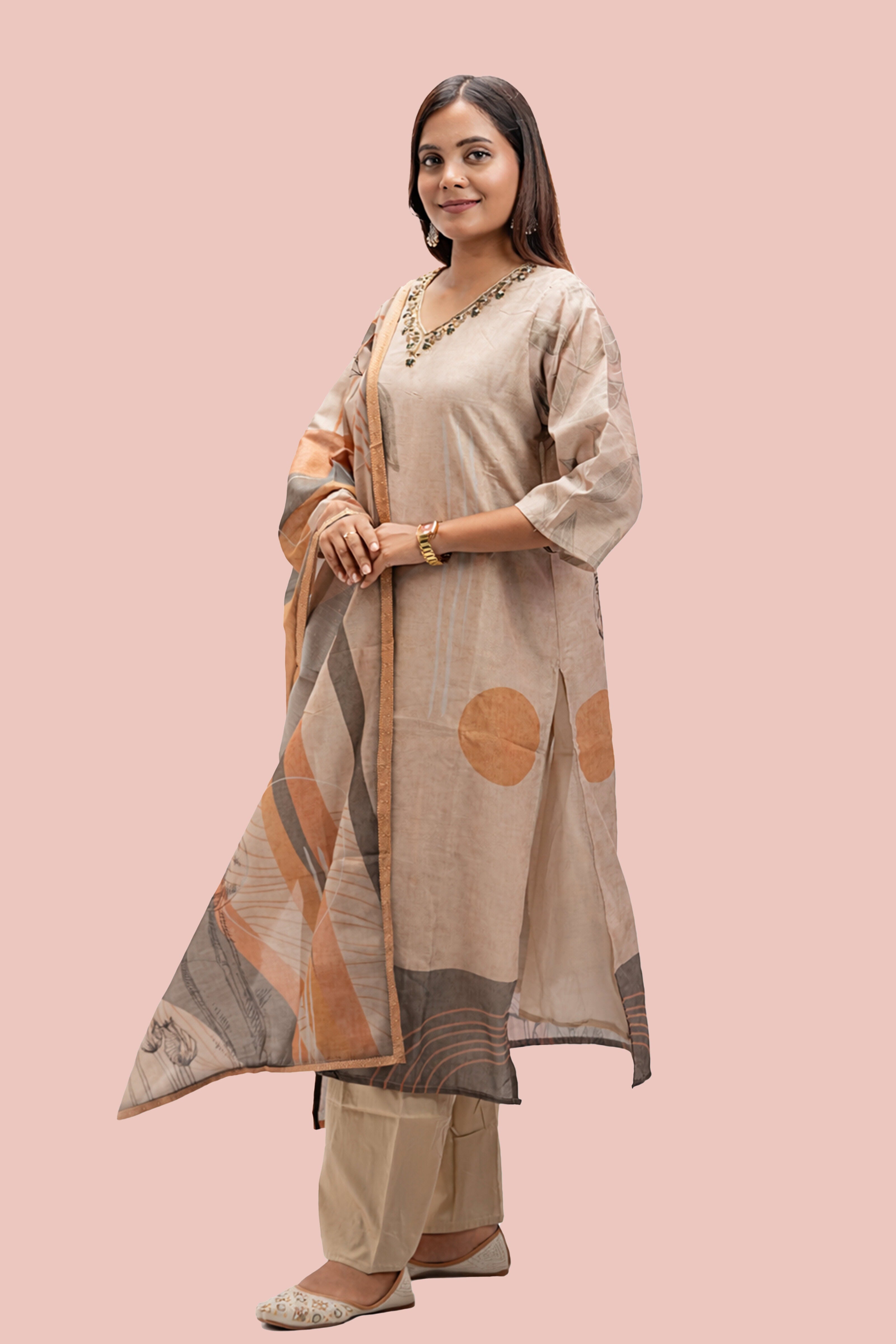 Saanjh Floral Kurta Set with Dupatta