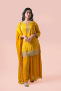 Haldi Mirror Work Sharara Set