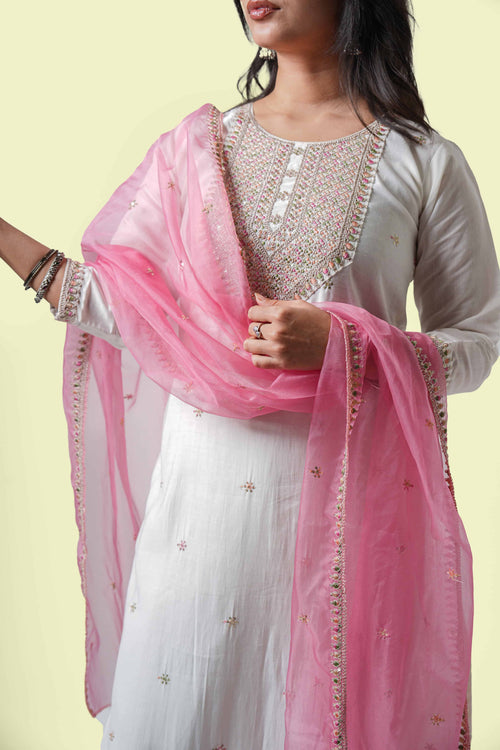 Chandani Rose Kurta Set with Dupatta