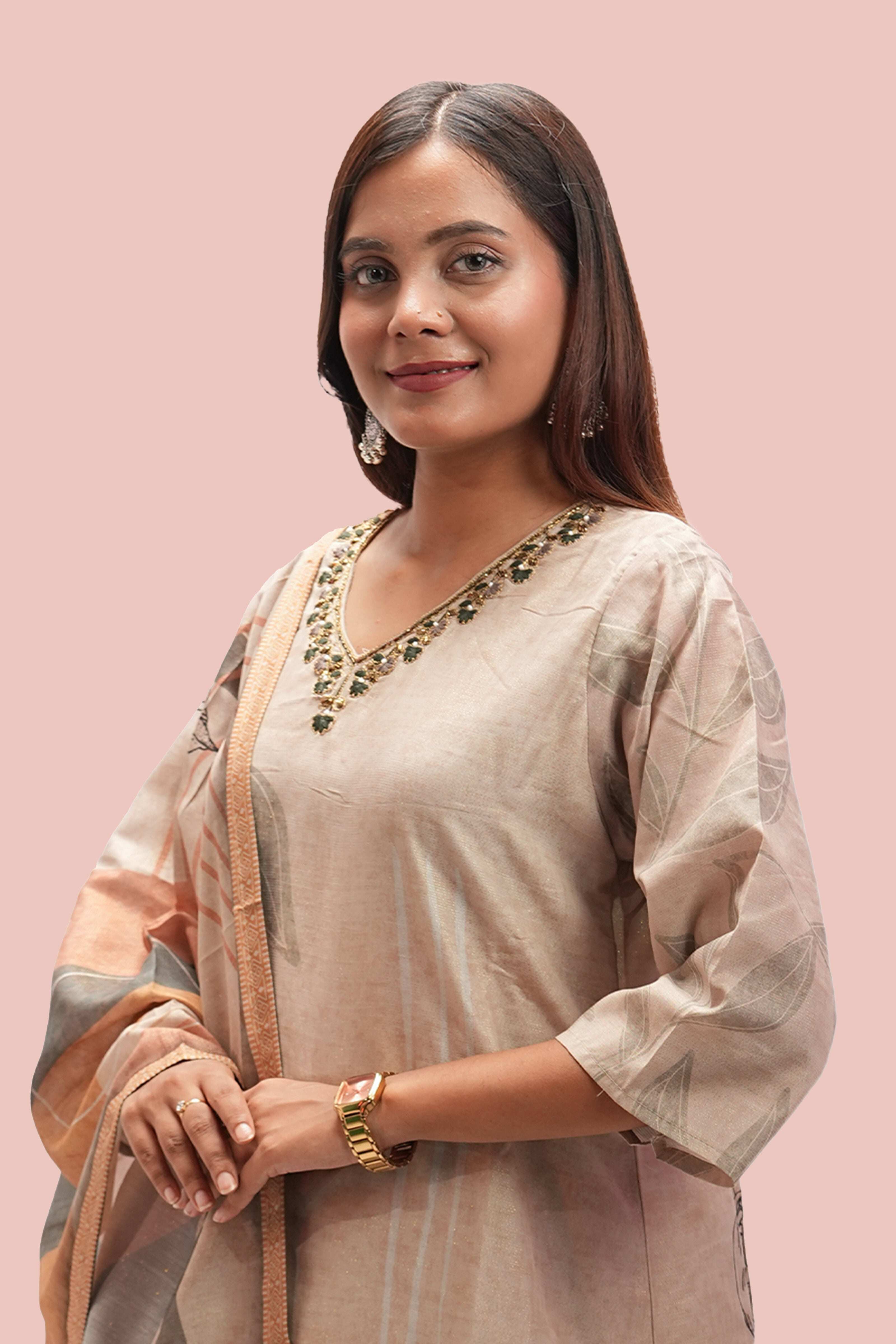 Saanjh Floral Kurta Set with Dupatta