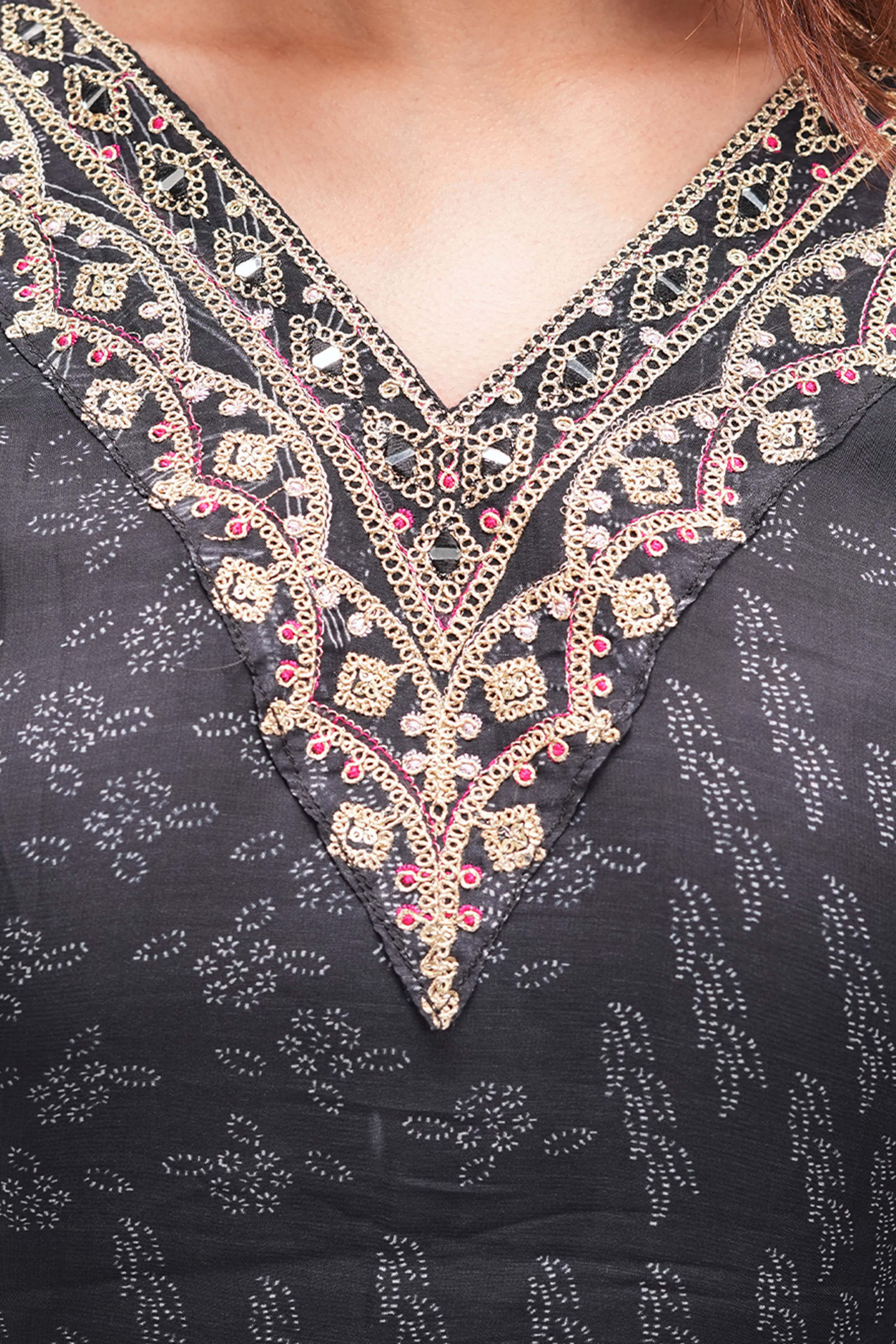 Black Kurta Set with Dupatta