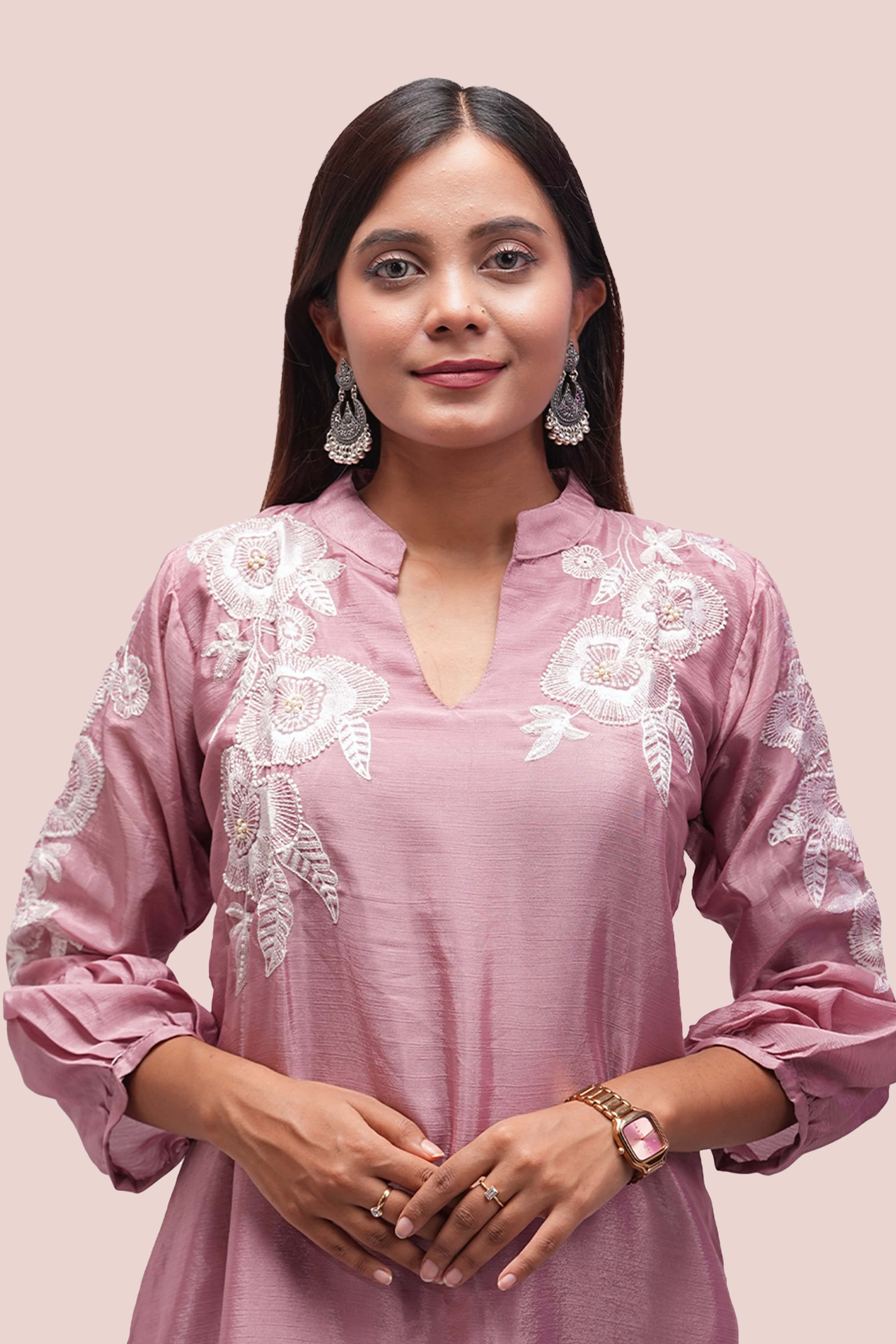 Rose Mist –Embroidered Co-ord Set