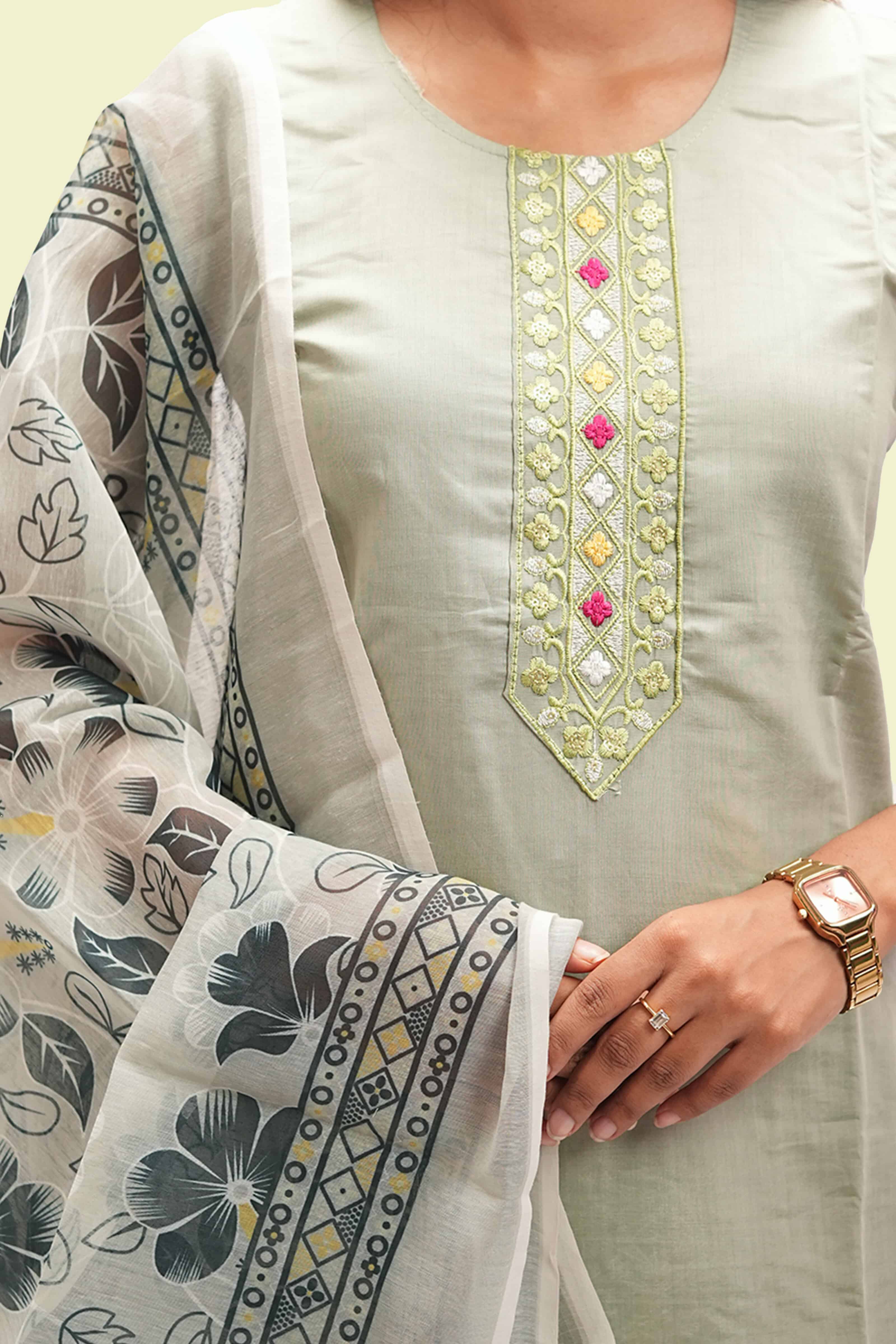 Mint Green Kurta Set with Dupatta