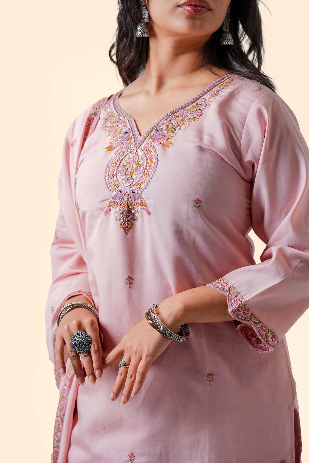 Blush Pink Kurta Set with Dupatta