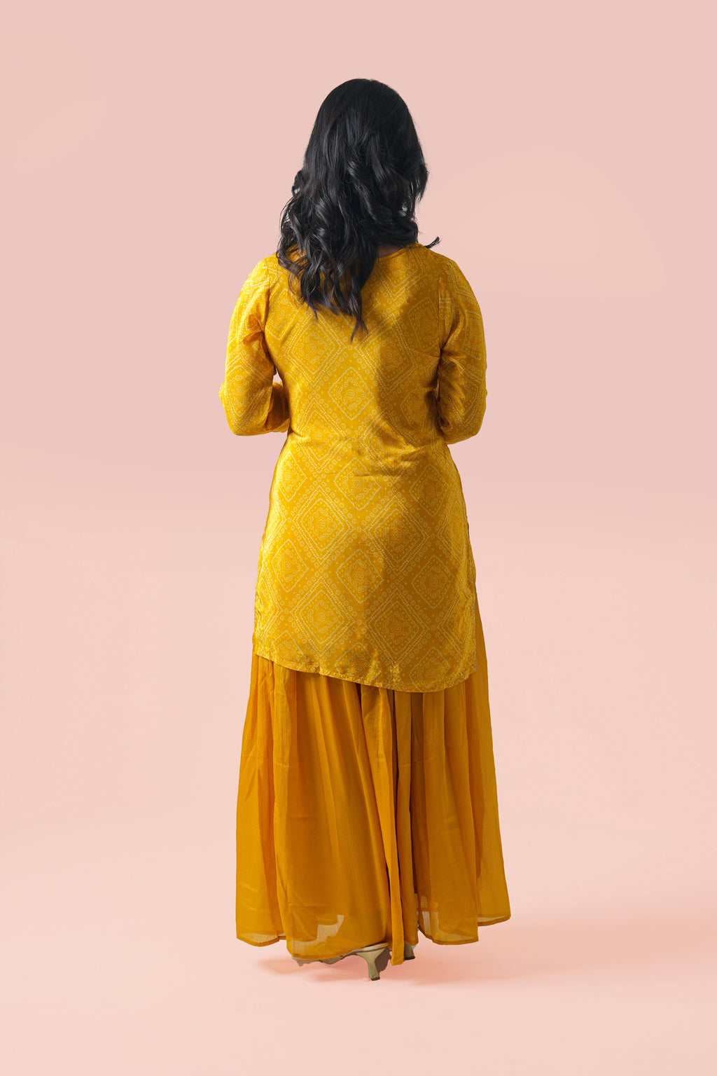 Haldi Mirror Work Sharara Set