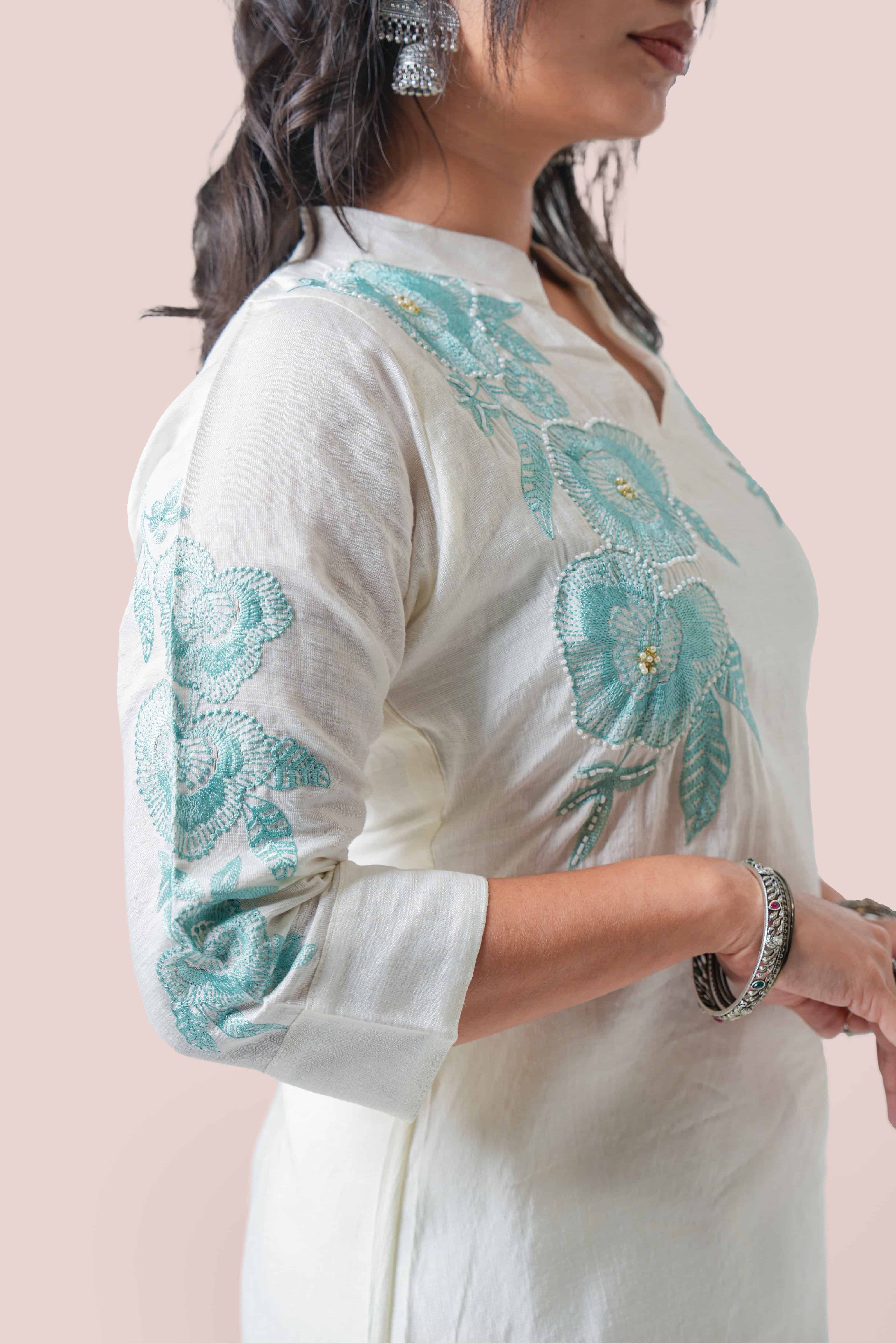 Pastel Bloom – Embroidered Co-ord Set