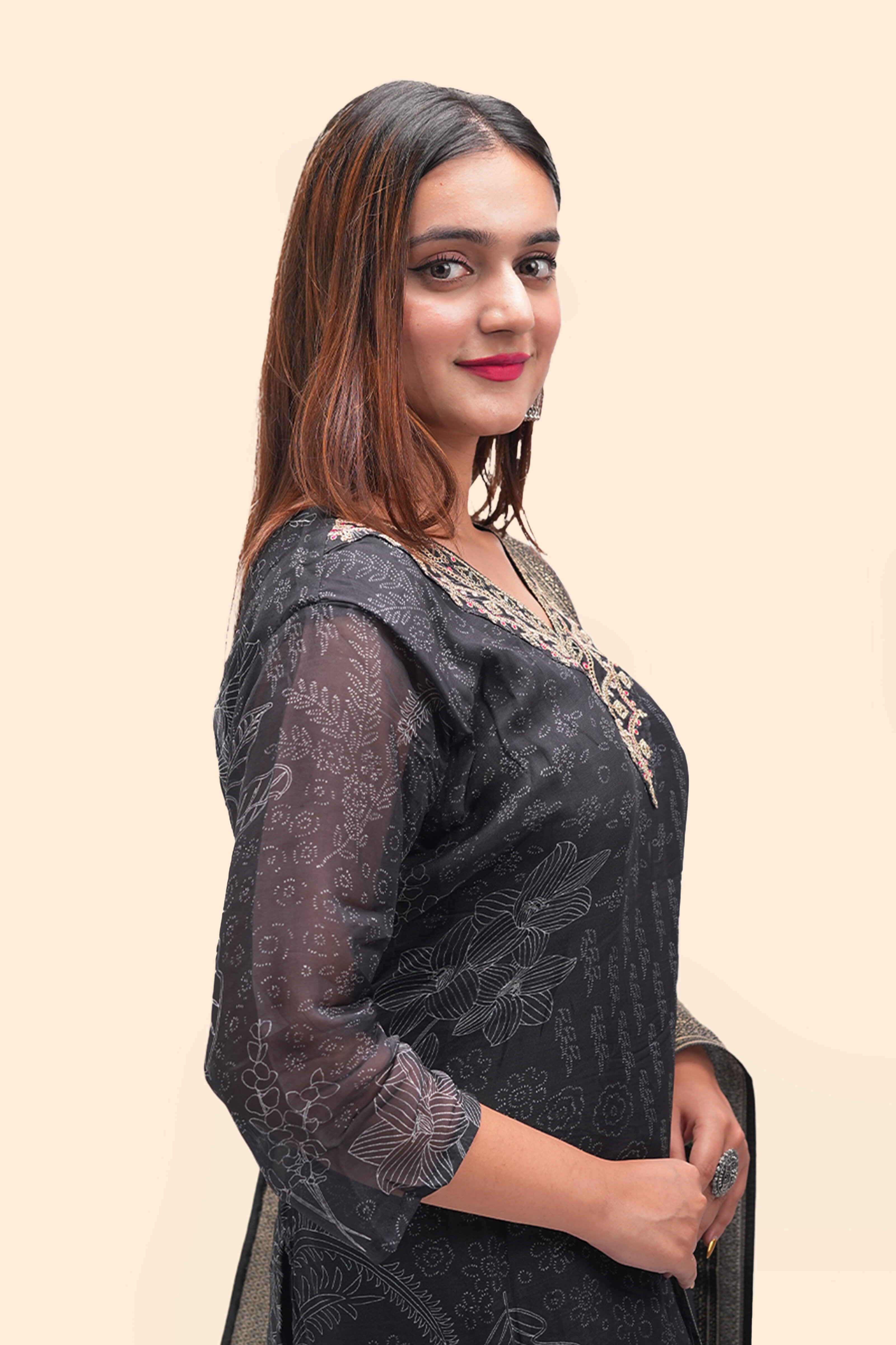 Black Kurta Set with Dupatta