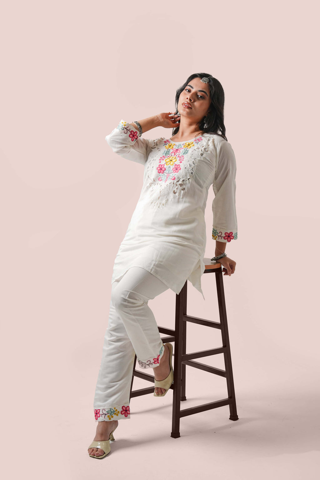 Multicolour Embroidered Co-ord Set