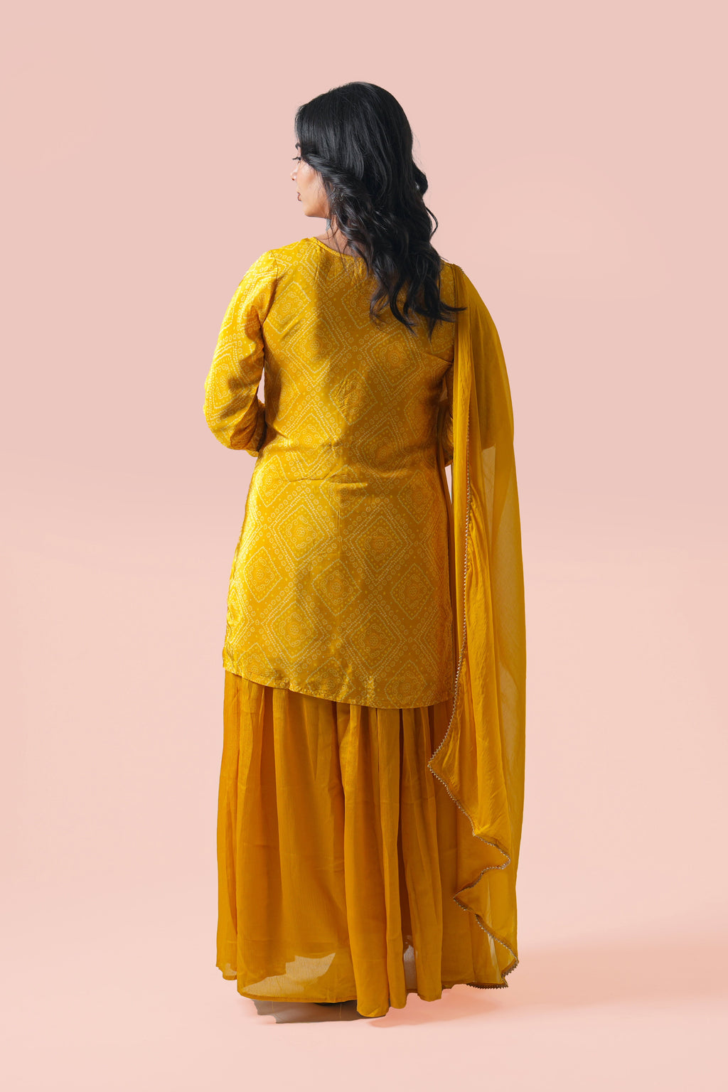 Haldi Mirror Work Sharara Set