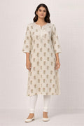 Ivory and Green Kurti